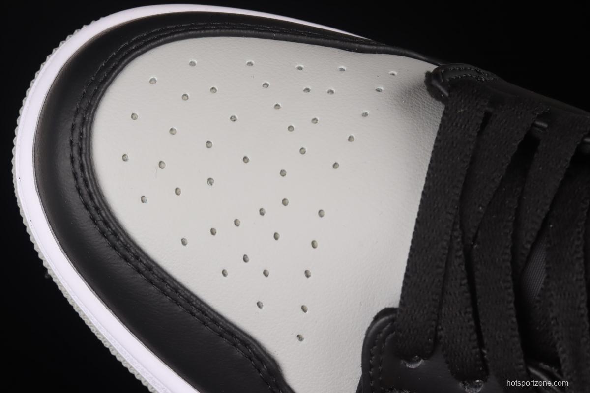Air Jordan 1 black gray low top retro culture basketball shoes 553558-052