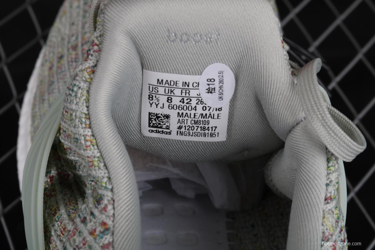 Adidas Ultra Boost 4.0 Grey Multicolor CM8109 Das fourth generation knitted striped mint gray UB