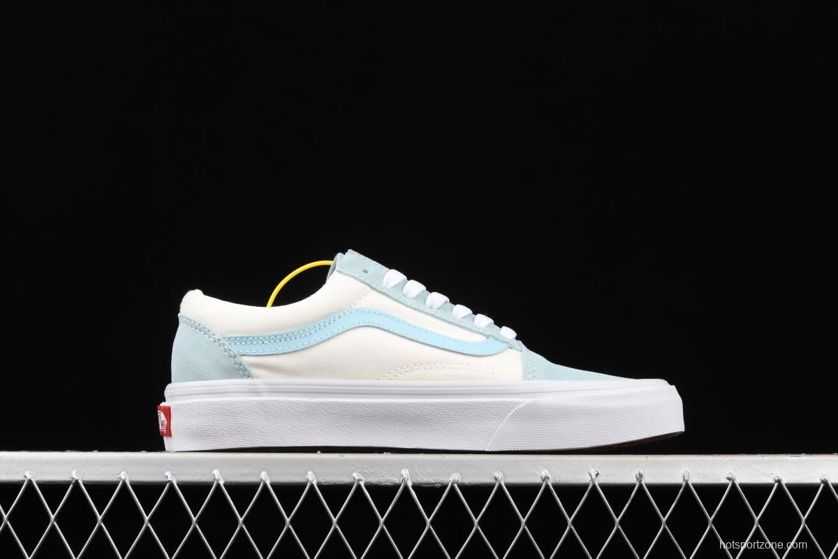 Vans Style 36 Milk Blue side striped low-top casual board shoes 4F69LX