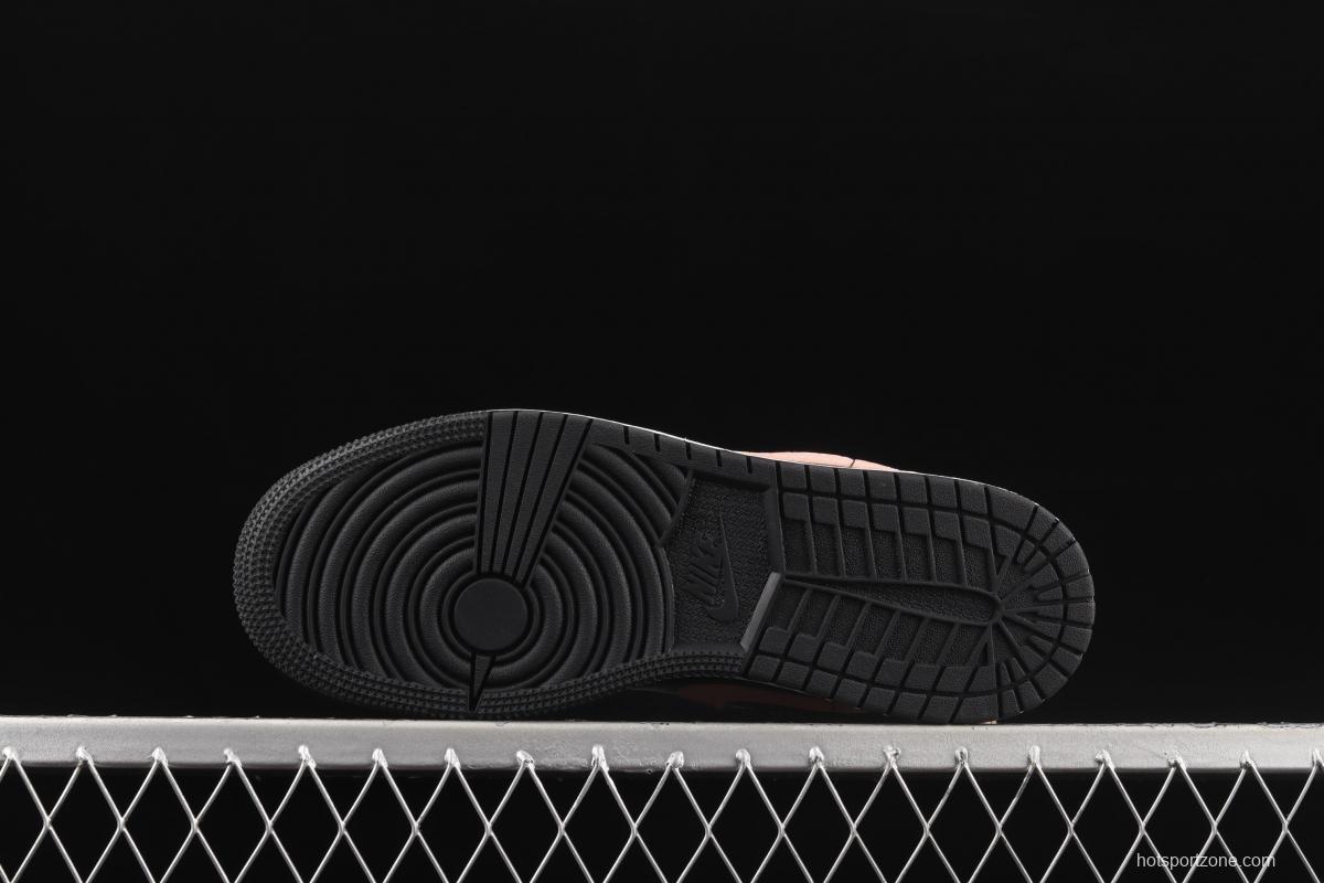Air Jordan 1 Low black powder low-side cultural leisure sports shoes 553560-034