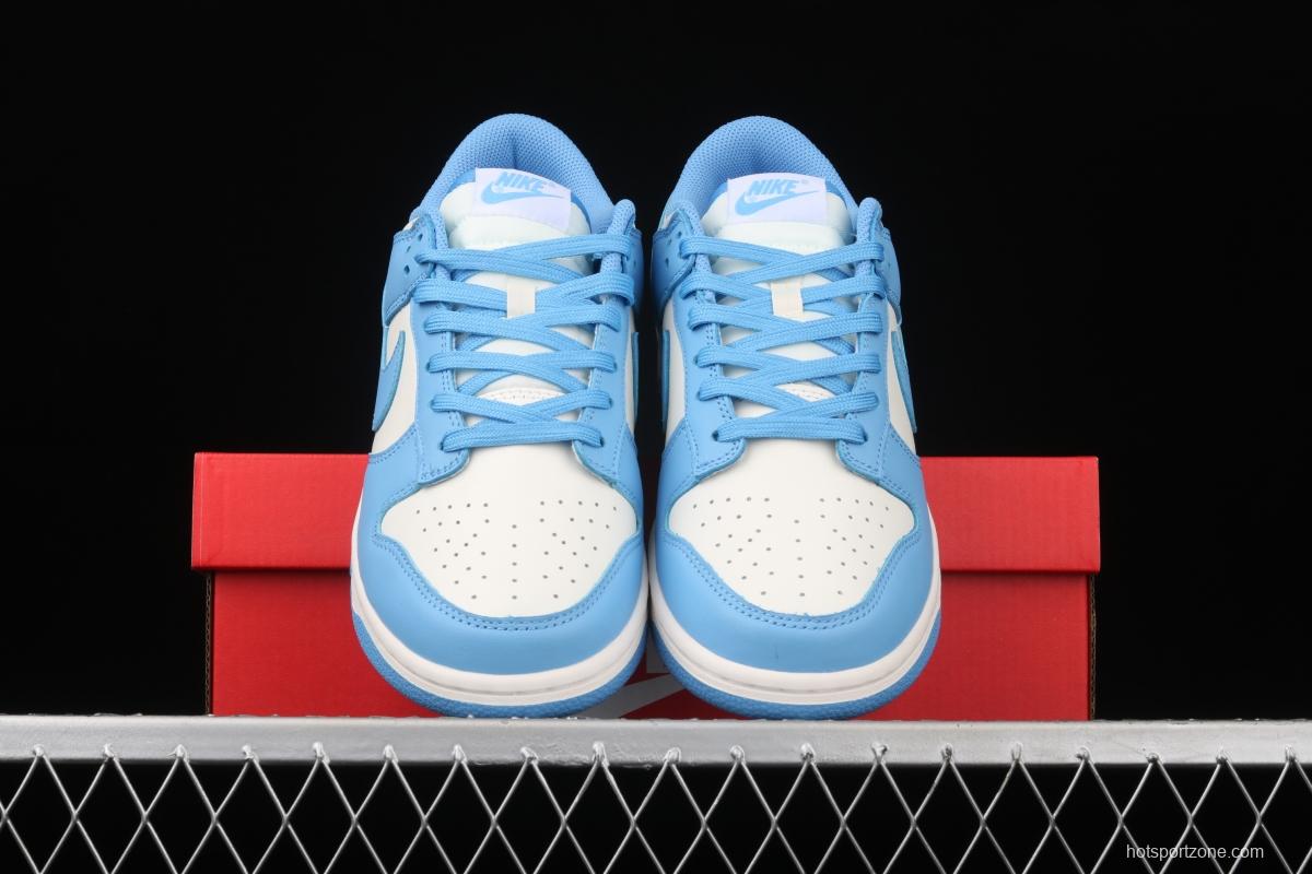 NIKE DUNK Low University Blue White Blue North Carolina White Blue Slam Dunk Series low side Leisure Sports Skateboard shoes DD1391-102