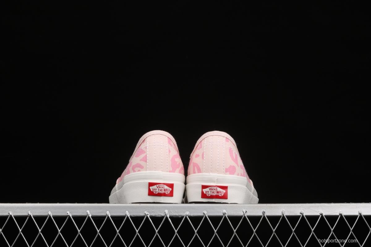 Vans Vault OG Authentic Lx high-end regional pink leopard pattern vulcanized canvas low-top casual board shoes VN0A38ENVL2