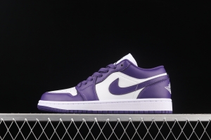 Air Jordan Low White and Purple Coat low-end Culture Leisure Sports Basketball shoes DC0774-500