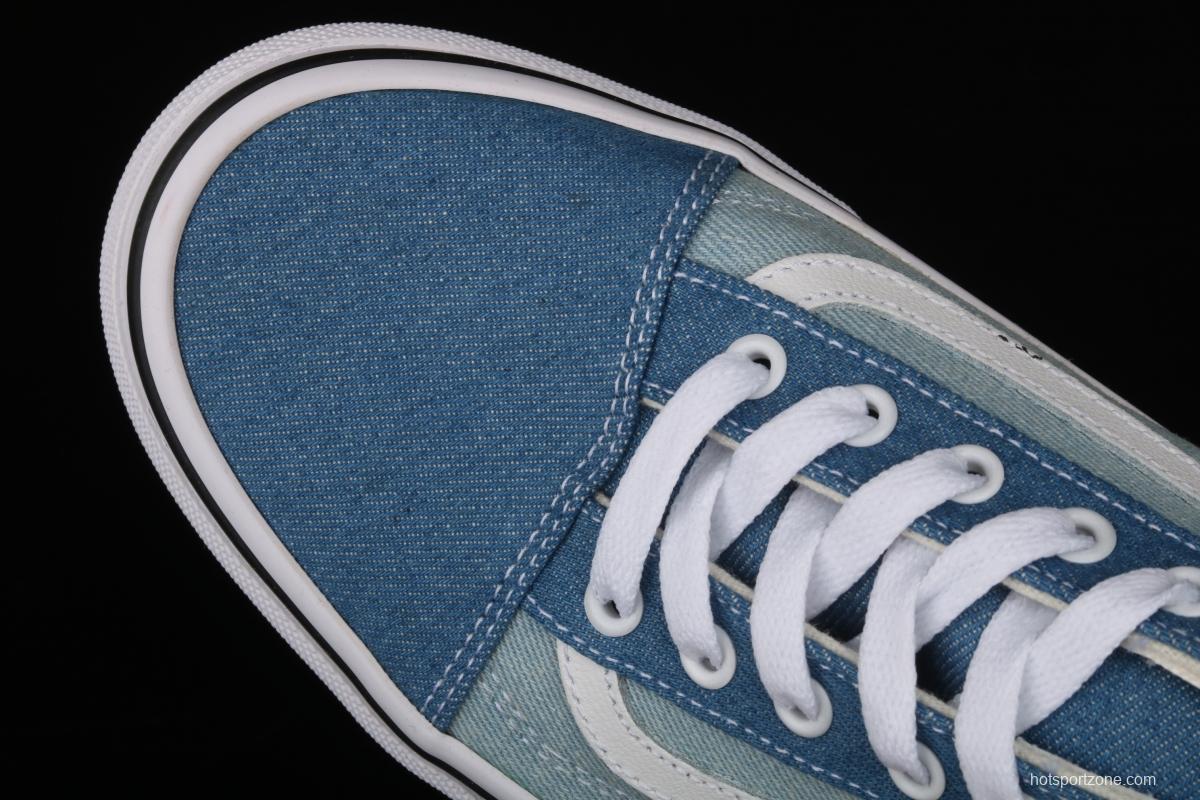 Vans Old School denim tannin canvas blue classic low upper shoes VN0A38G1Q69