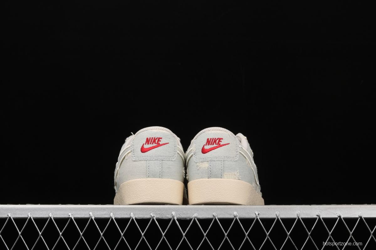 Levi's Strauss x NIKE Blazer Low LX Trail Blazers hole-breaking jeans low-side leisure sports board shoes AV9376-006