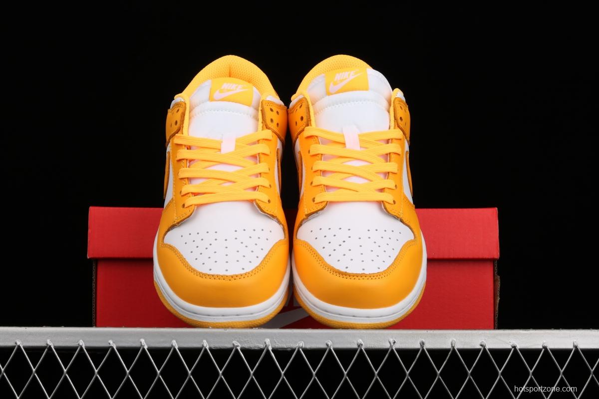 NIKE DUNK Low SB dunk series white and yellow color matching low-side leisure sports skateboard shoes DD1503-800