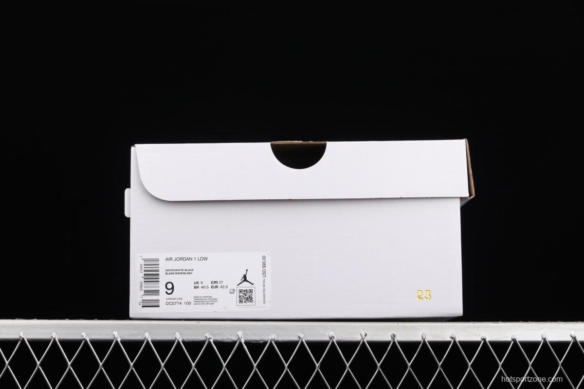 Air Jordan 1 Low black and white panda low-side culture leisure sports shoes DC0774-100