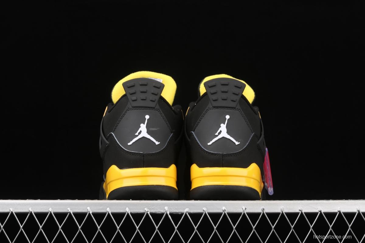 Air Jordan 4 Retro Black and Yellow 308497-008