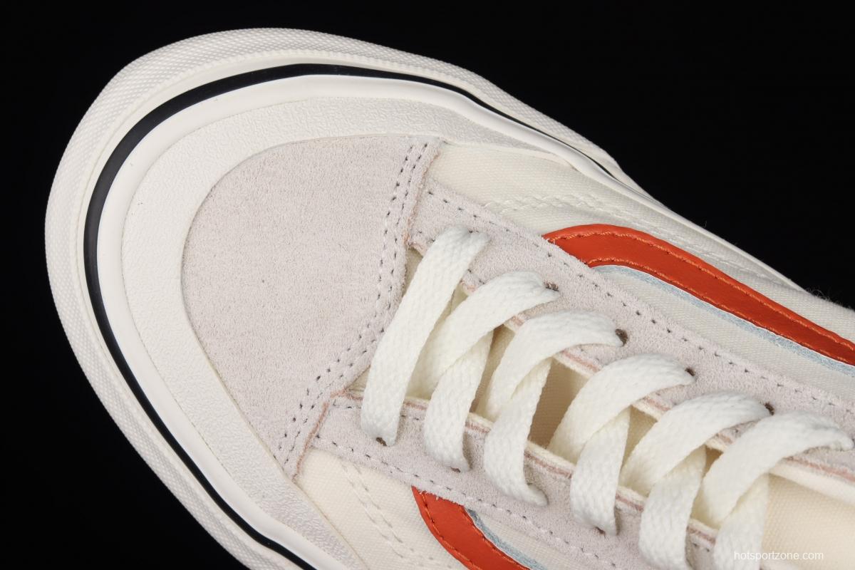 Vans Sk8-Low Reissue S classic rice white orange low-top casual canvas shoes VN0A4UWI4WU