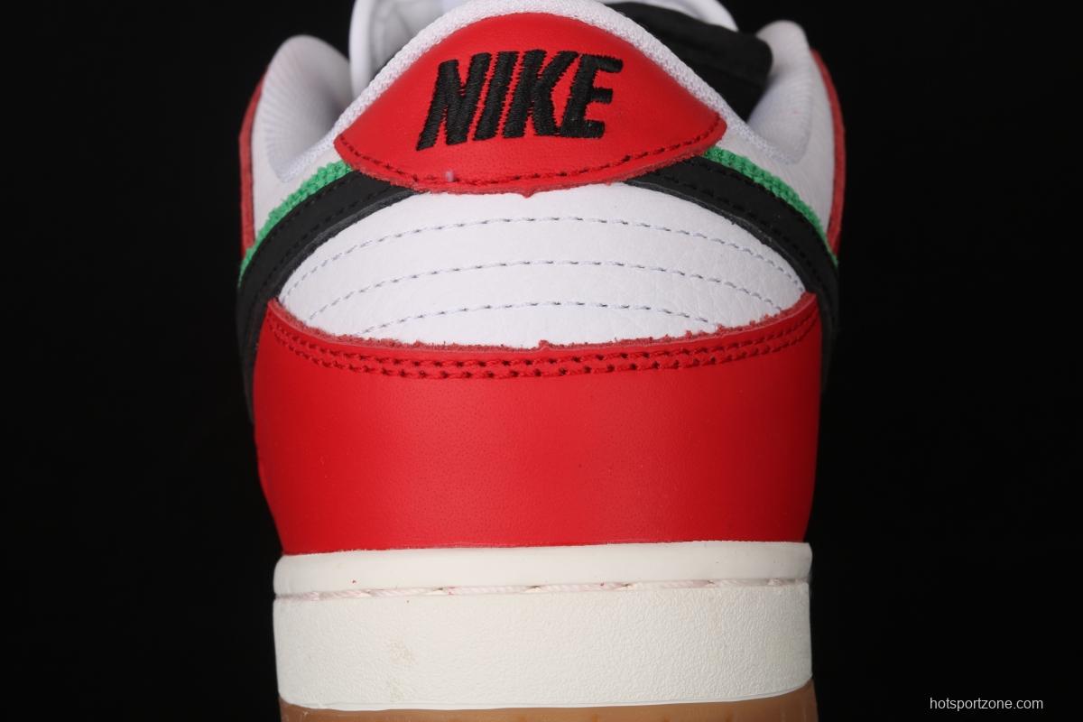 Frame Skate x NIKE SB DUNK Low Habibi white and red double hook dunk series retro low side leisure sports skateboard shoes CT2550-600