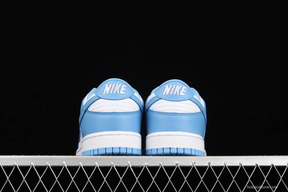 NIKE DUNK Low University Blue White Blue North Carolina White Blue Slam Dunk Series low side Leisure Sports Skateboard shoes DD1391-102