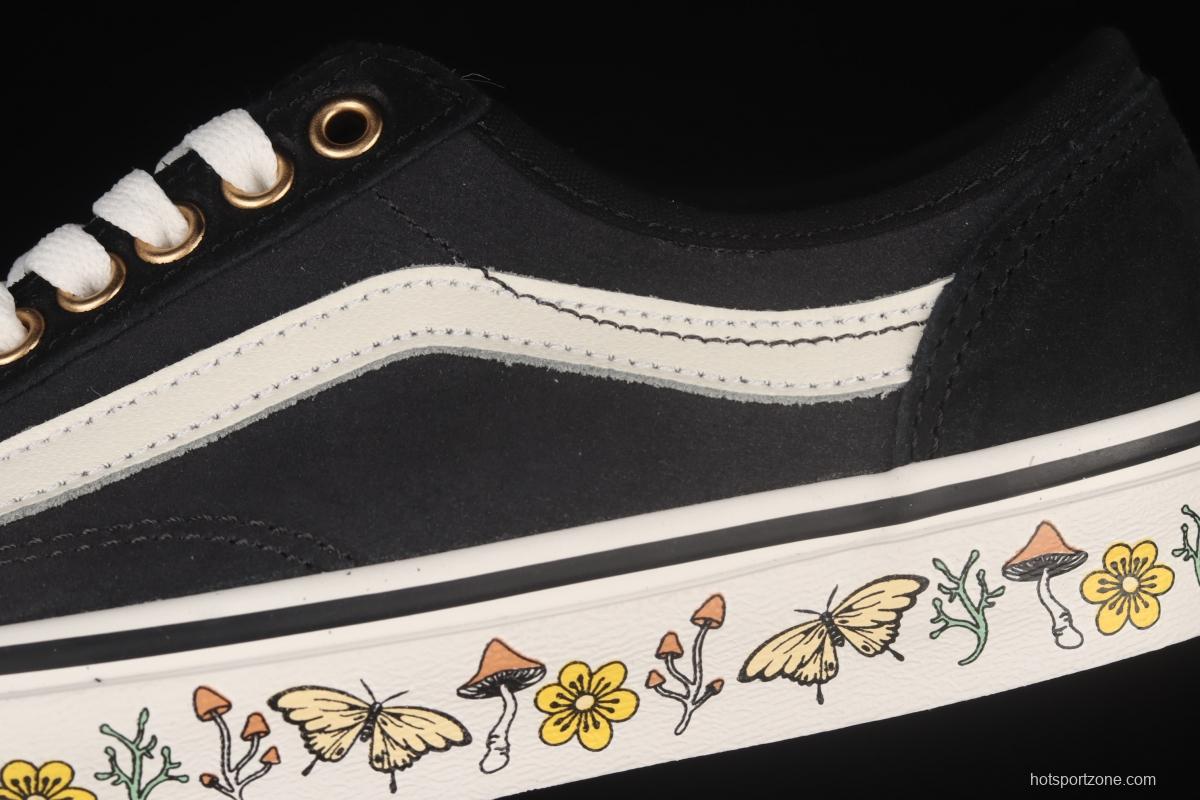 Vans Style 36 Decon SF Black and Grey spliced Butterfly Flower Leisure Board shoes VN0A5HYRA1H