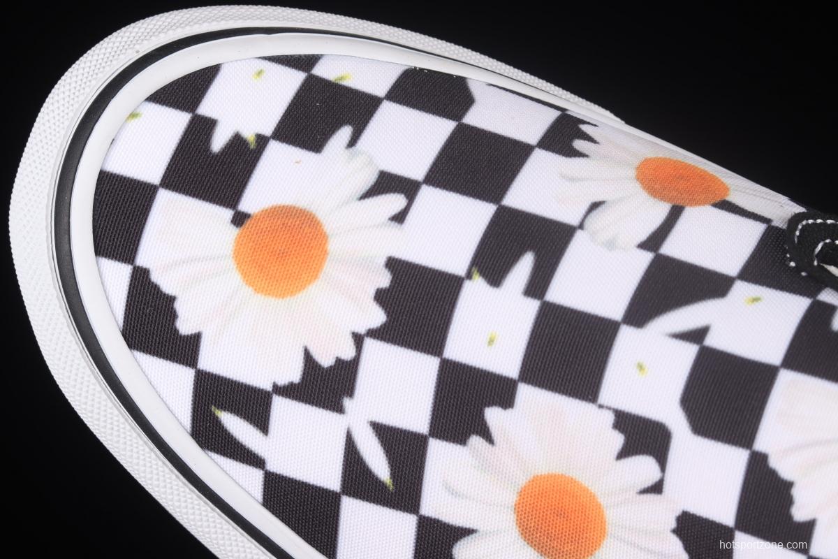 Vans Era black and white checkerboard daisies Loafers Shoes canvas shoes VN0A5JMHB0B