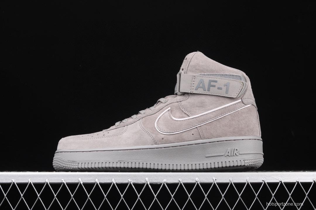 NIKE Air Force 11607 High space ash 3M reflective high-top casual board shoes AA1118-003