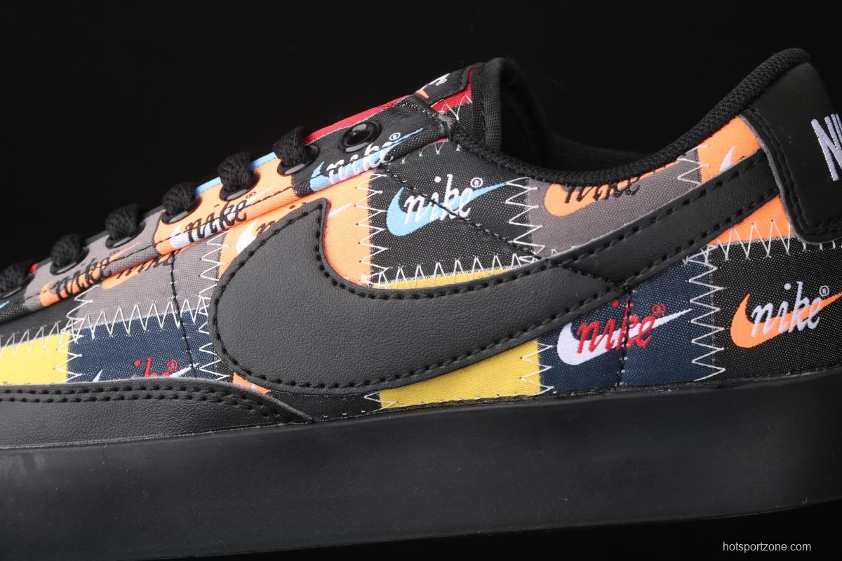 NIKE Blazer Vintage Pacific Blue Low 1977 QS Classic Trail Blazers low-top casual board shoes patch color Nike Logo CI9888-001