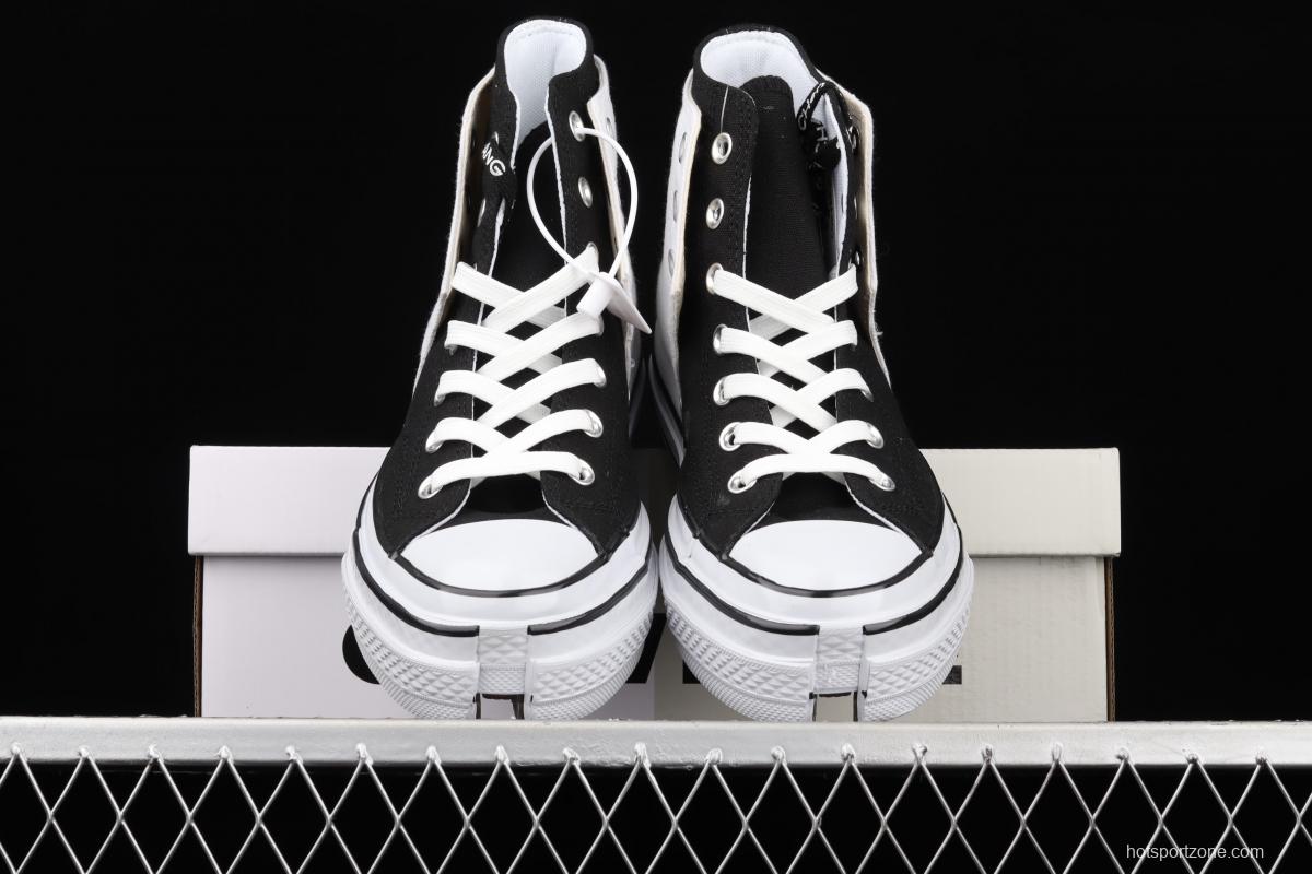 Converse x Feng Chen Wang 2in1 Chuck 70 deconstruct and reshape the joint style high top casual board shoes 169839C