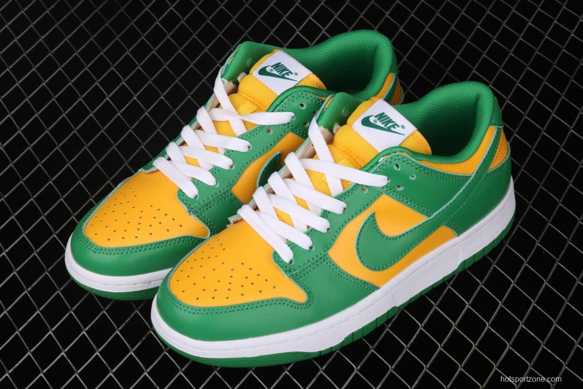 NIKE DUNK SB Low SP Brazil Slam Dunk Series retro low-top leisure sports skateboard shoes CU1727-700