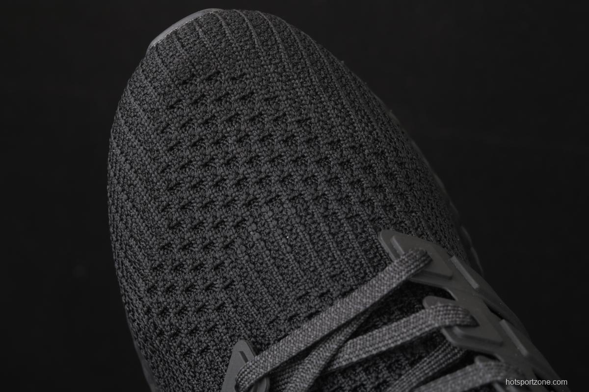 Adidas Ultra Boost 4.0FV7280 fourth generation knitted stripe all black new color matching