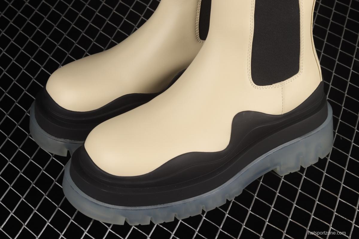 Bottega Veneta high-top casual leather boots