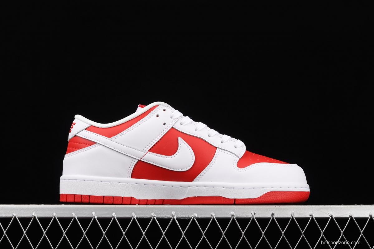 NIKE DUNK SB Low reverses white and red university red buckle rebound fashion leisure board shoes DD1391-600