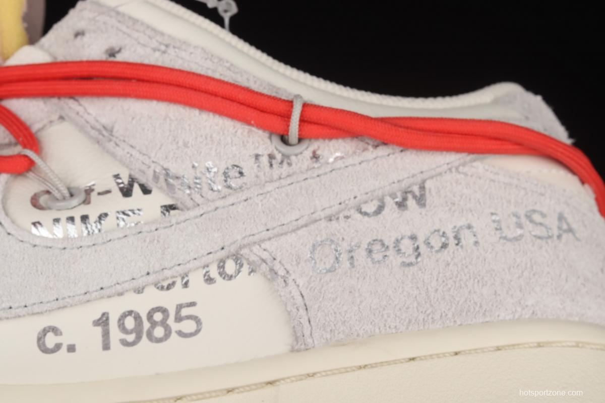 OFF-White x NIKE DUNK Low 12 of 50 OW suede SB buckle rebound fashion casual board shoes DJ0950-118