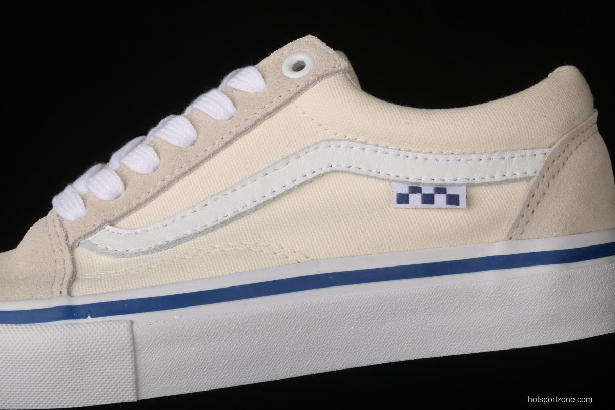 Vans Skate Classics Old Skool series rice-white low-top casual board shoes VN0A5FCBOFW