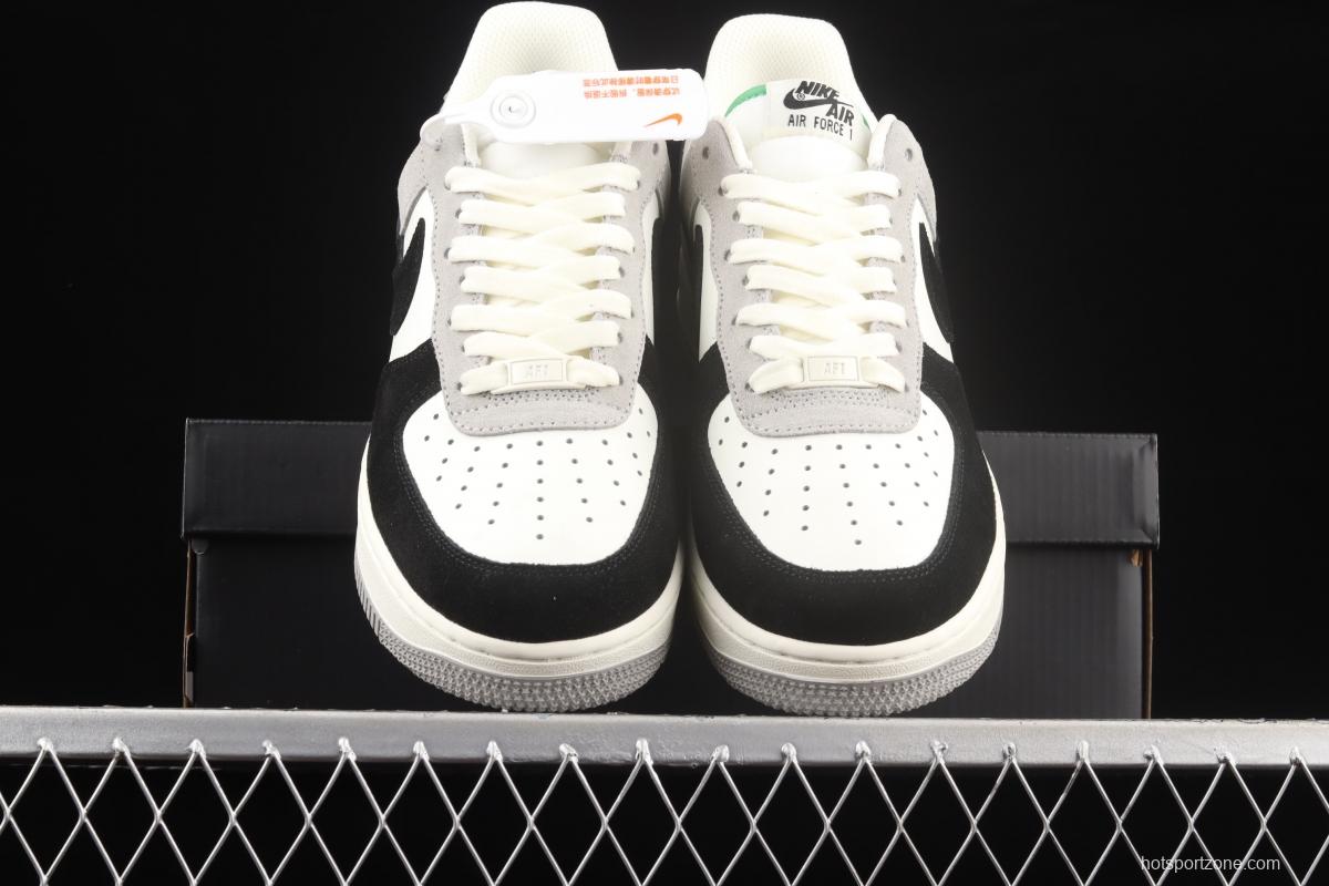 NIKE Air Force 1x 07 Low black, gray and green color matching low-top casual board shoes DQ2396-026