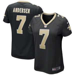 Women's Morten Andersen Black Retired Player Limited Team Jersey