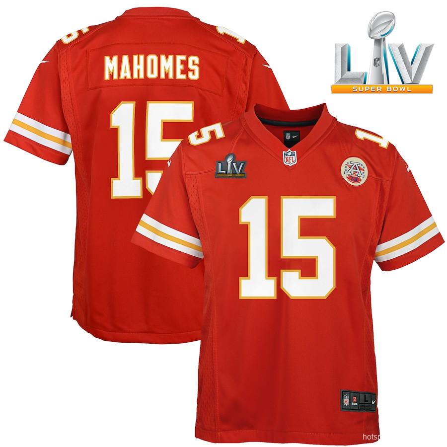 Youth Patrick Mahomes Red Super Bowl LV Bound Player Limited Team Jersey