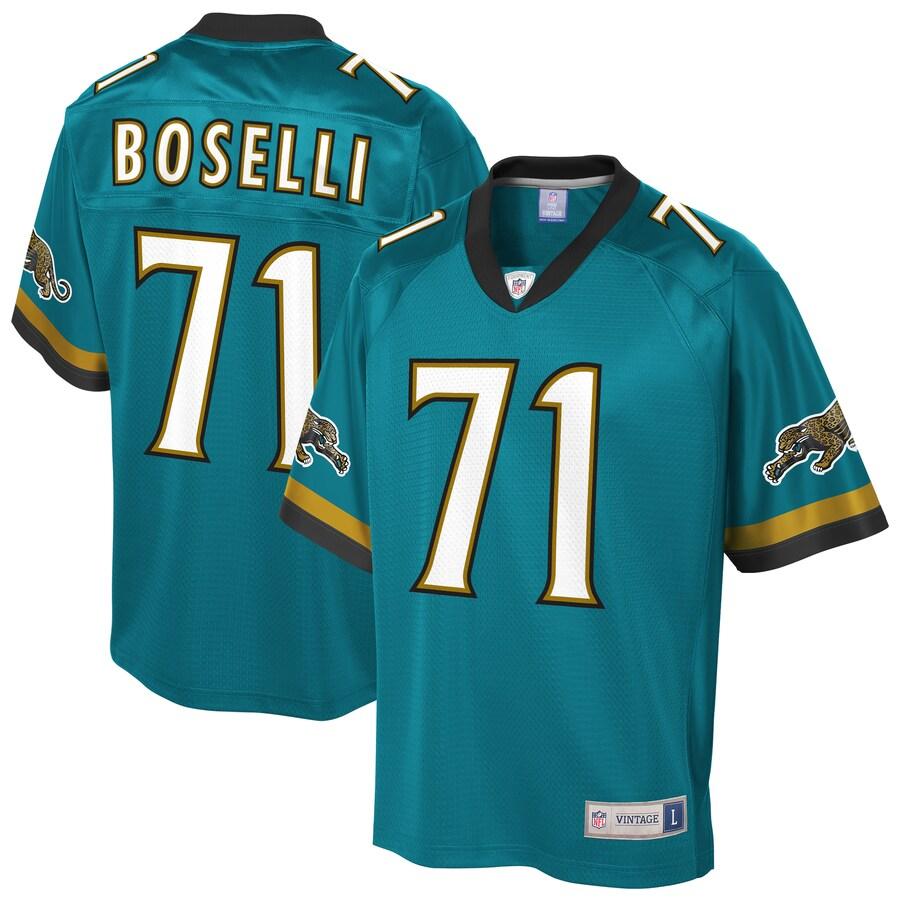Men's Tony Boselli Pro Line Teal Retired Replica Player Limited Team Jersey