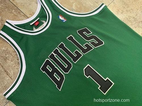 Men's Derrick Rose Green Retro Classic Team Jersey