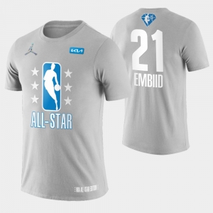 Adult Joel Embiid Gray 2022 All-Star Game Name &amp; Number T-Shirt