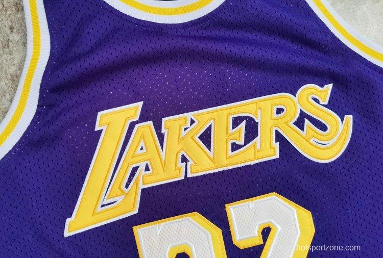 Men's Earvin Johnson Purple Retro Classic Team Jersey