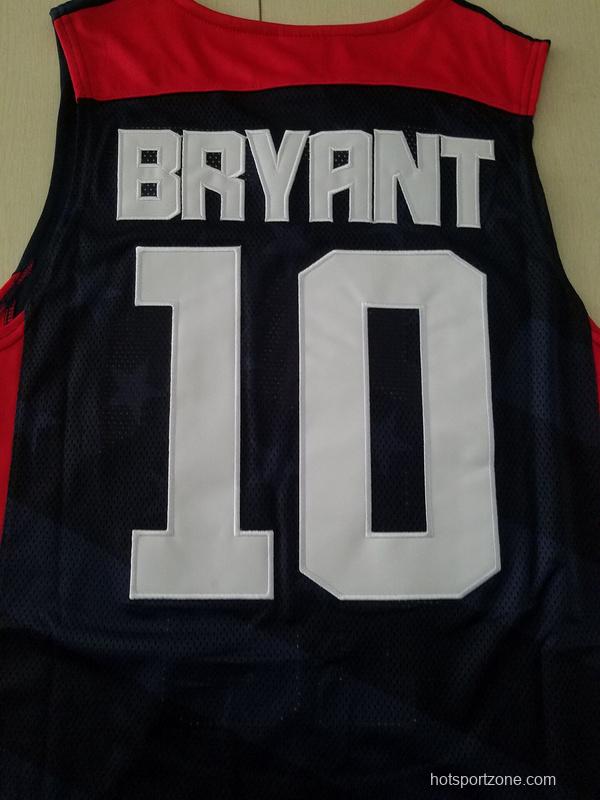 Kobe Bryant 10 Dark Blue USA Basketball Jersey