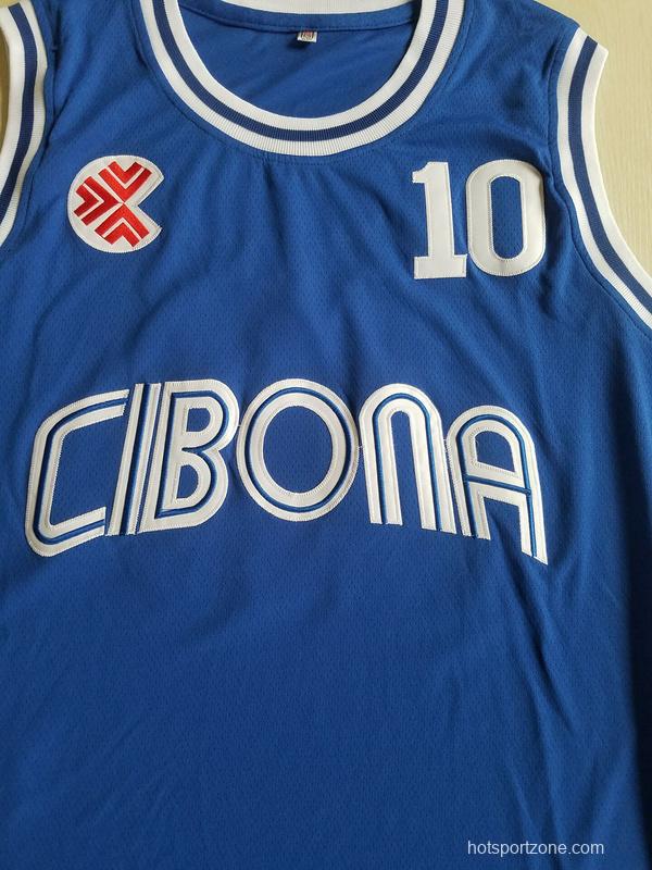 Drazen Petrovic 10 Cibona Zagreb Basketball Jersey