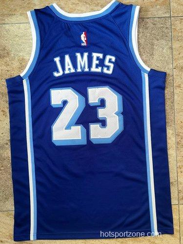 Men's LeBron James Blue Retro Classic Team Jersey