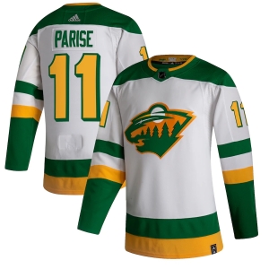 Youth Zach Parise White 2020-21 Reverse Retro Player Team Jersey