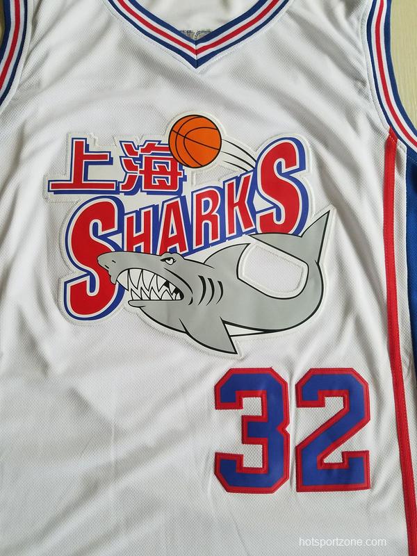 Jimmer Fredette 32 Shanghai Sharks White Basketball Jersey