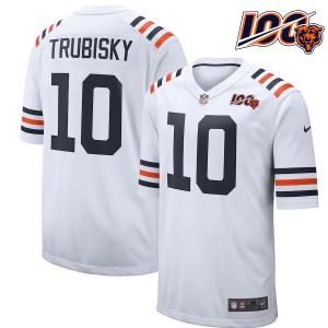 Youth Mitchell Trubisky White 2019 100th Season Alternate Classic Player Limited Team Jersey
