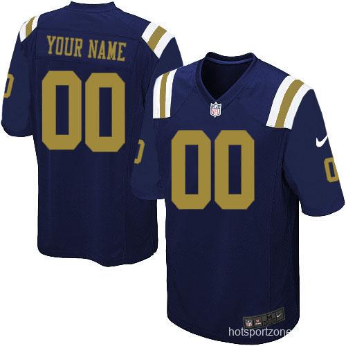 Men's Customized Navy Blue Alternate Limited Team Jersey