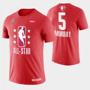 Adult Dejounte Murray Red 2022 All-Star Game Name &amp; Number T-Shirt