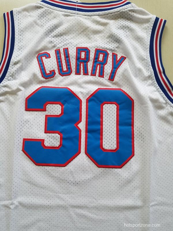 Stephen Curry 30 Movie Edition White Basketball Jersey