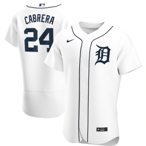 Men's Miguel Cabrera White Home 2020 Authentic Player Team Jersey