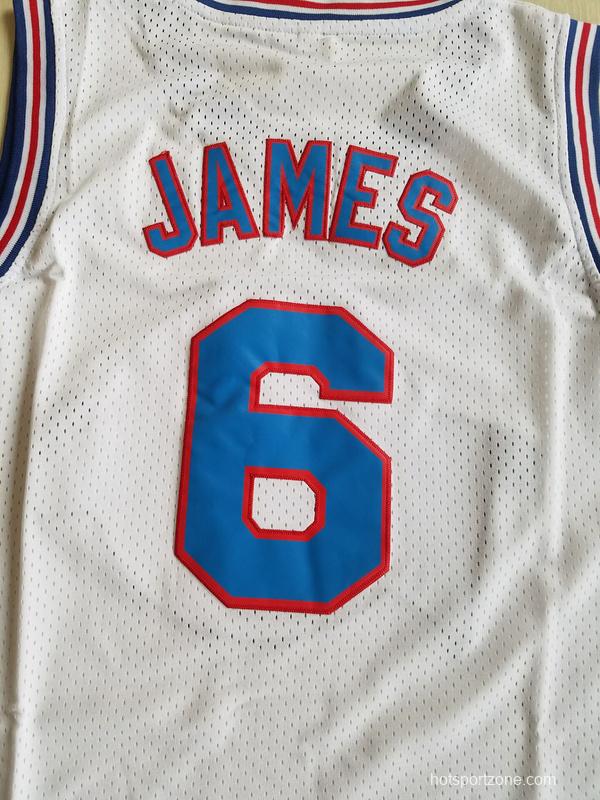 LeBron James 6 Movie Edition White Basketball Jersey