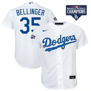 Youth Cody Bellinger White 2020 World Series Champions Home Player Team Jersey