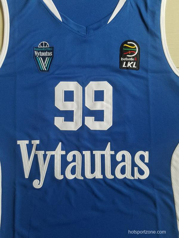 Lavar Ball 99 Lithuania Vytautas Blue Basketball Jersey