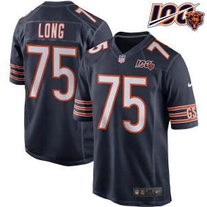 Men's Kyle Long Navy 100th Season Player Limited Team Jersey