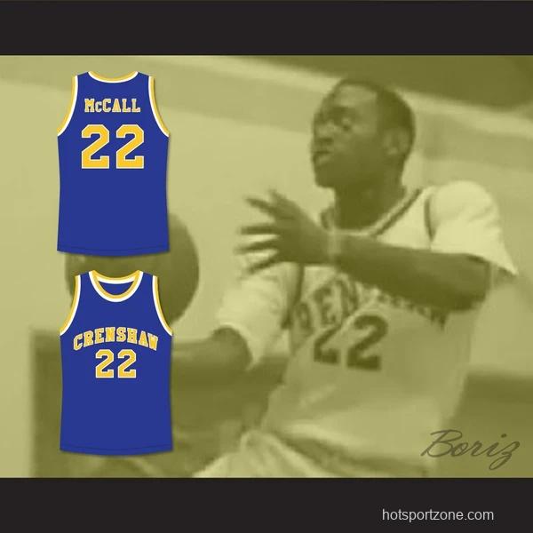 Quincy McCall 22 Crenshaw High School Blue Basketball Jersey Love and Basketball