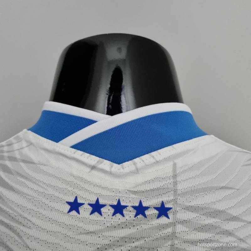 2022 Brazil Player Version Classic White Soccer Jersey