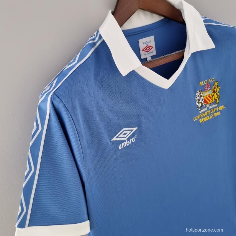 Retro Manchester City 81/82 Home Soccer Jersey